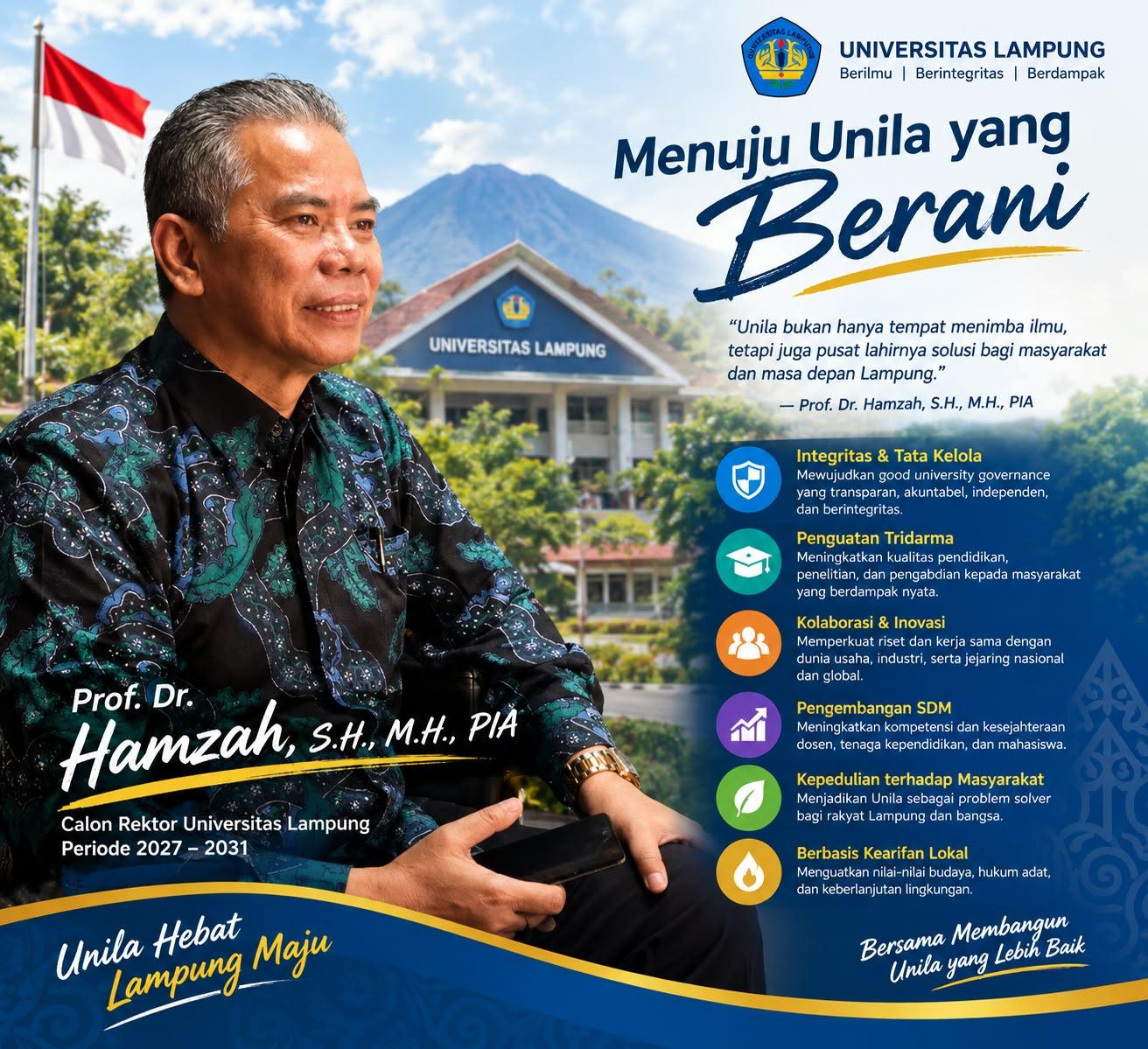 "Mengembalikan Marwah Unila: Menakar Visi ‘Berani’ Prof. Hamzah di Persimpangan Jalan"